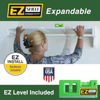 EZ SHELF - Hanging Shelf - Closet Rod - Expands 63.3-118” - White, Closet Shelves - Strong, Holds 200 lbs - DIY, Easy Install - to 2 Side Walls - Alternative to Wire Shelving - Image 2