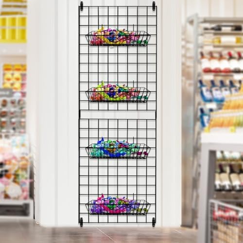 Grid Wall Commercial Grade Gridwall Panels – Heavy Duty Grid Panel for Any Retail Display Wall Grid 2' Width x 4' Height, Black (Pack of 4) Easily Portable - Image 5