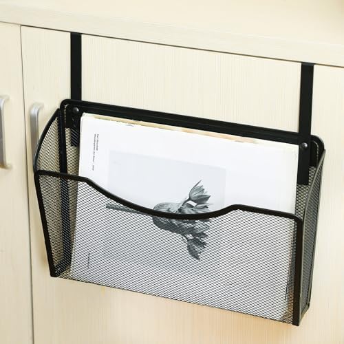 Tenceur 3 Pcs Wall File Holder Hanging, 13.19 x 12.2 x 3.07 Inch, Black - Image 4