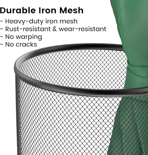 DUNCHATY 3 Pack Metal Mesh Umbrella Stand for Entryway - 19.5 Inch Heavy Duty Iron Umbrella Holder with Seamless Bottom - Freestanding Indoor Organizer Rack for Walking Canes and Bats, Black - Image 3