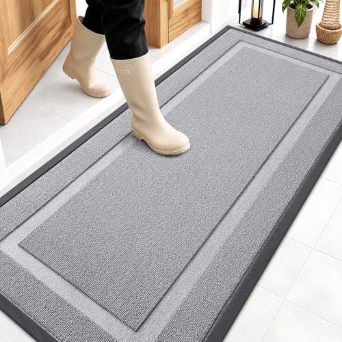 OLANLY Front Door Mat Outside 59x23, All-Season Heavy-Duty Rubber Doormat by OLANLY