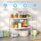 15.5 to 25.5 Inch Kitchen Cabinet Shelf Organizers，Kitchen Shelf Organizer - Image 3