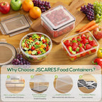62 PCS Large Food Storage Containers with Lids Airtight Reusable Plastic - Image 3