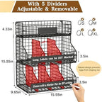 Egg Holder Countertop with 5 Dividers & DIY Nameplate to Separate Eggs - Image 6
