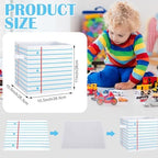 RattanView 6 Pcs 11in Crayon Storage Bins Fabric Cubby Classroom - Image 2