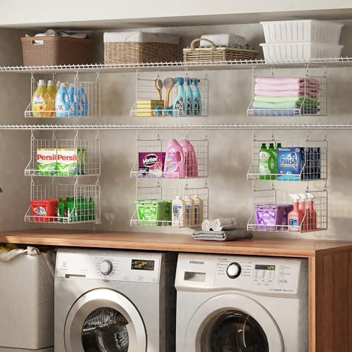 3-Tier Foldable Laundry Basket Organizer with Rotating Hooks(no wire shelf) - Image 3