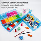 INSCRAFT 7 Layers Stackable Storage Container, 70 Adjustable Compartments (Blue) Stackable Storage Container, Perfect for Kids Toys, Art Crafts, Jewelry, Supplies, Mini Case & Letter Sticker Included - Image 4