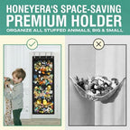 Honeyera The Original Stuffed Animal Storage (Patented) - Over Door Organizer for Stuffies, Toy Plush/Hammock Baby Hanging Storage Net Big Girls Toddler Large Bag Animals (Black) - Image 3
