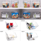 Yerliker 4 Pcs Stackable Storage Bins with Lids Organizer, Clear - Image 5