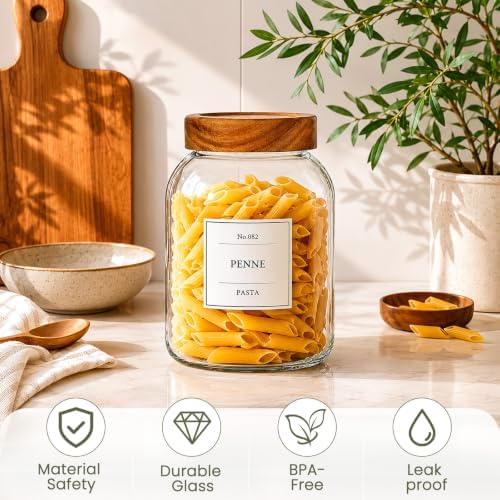 CONNOO 2Pcs-66oz Glass Storage Containers with Lids - Image 5