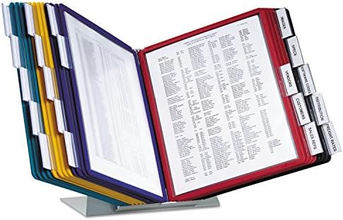 Durable Desktop Reference System, 20 Double-Sided Panels, Assorted Colors by DURABLEOfficeProducts