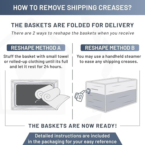 NaturalCozy 13.5”x8.5”x5.5” Rectangle Storage Baskets for Shelves 3 Pack | Cotton Rope Woven Small Baskets for Organizing | Small Storage Bins for Nursery, Bathroom, Closet, Shelf, Decorative - Image 6