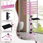 Klvied Standing Braiding Hair Rack, 144 Pegs, Pink - Image 5