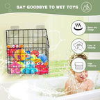 Greentainer 2 Pack Bath Toy Storage Organizer, Large Rustproof Metal Wire Basket, Wall Mounted Hanging Bathtub Holder, Bathroom Shower Caddy for Tub Toys & Toiletries - Image 3