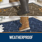 OLANLY Front Door Mat Outside 47x32, All-Season Absorbent Rubber Doormat - Image 3