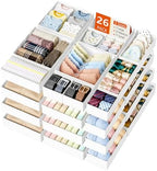 DIMJ Drawer Organizer Clothes Storage - 26 Pack Baby Dresser Organizer for Nursery, Foldable Closet Drawer Organizer Bins for Bedroom Organization, Fabric Storage Dividers for Socks, Underwears, Bras by DiMJ