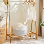 KAKAMAY Large Blanket Basket with Handles, Storage Basket for Living Room - Image 5