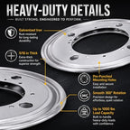 RHBLME 6 Pack 9 Inch Lazy Susan Hardware, 5/16" Thick Turntable Bearings, 1000Lbs Rotating Bearing Plate Heavy Duty Lazy Susan for Rotating Table, Corner Shelves, Book Case, Serving Tray - Image 2