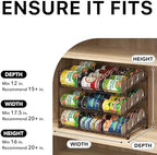 Simple Houseware 3-Tier Stackable Can Organizer Rack Hold 36 Cans, Bronze - Image 4