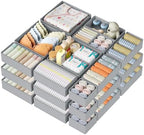 DIMJ Drawer Organizer Clothes Storage - 24 Pack Baby Dresser Organizer for Nursery, Small Fabric Closet Drawer Organizer Bins for Underwears Socks, Foldable Storage Dividers Organization for Bedroom by DiMJ