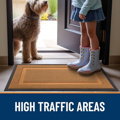 OLANLY Front Door Mat Outside 33x21, All-Season Heavy-Duty Rubber Doormat - Image 6