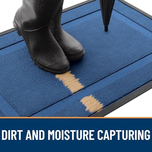 OLANLY Front Door Mat Outside 33x21, All-Season Heavy-Duty Rubber Doormat - Image 4