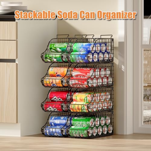 Sonyabecca 6 Pack Stackable Can Organizer for Pantry Cabinet Food Storage - Image 4