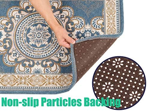 CHICHIC 36 x 24 Inch GrayBlue Indoor Door Mat for Home Entrance, Front Door Mat Indoor Inside Outdoor Outside Entryway Rugs Welcome Mat Anti-Slip Rubber Back Low Profile - Image 5