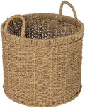 Household Essentials Round Seagrass Basket with Handles, Natural by HouseholdEssentials