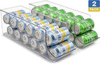 Sorbus Can Dispenser for Refrigerator - 12 Can Fridge organizer Rotation System Rack - Clear Soda Can Organizer for Refrigerator, Freezer & Pantry - Great for Kitchen Organization & Storage (2-Pack) - Image 7