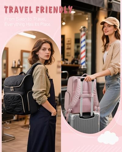 Marscamd Insulated Hairstylist Travel Bag Backpack with Detachable Divider - Image 6