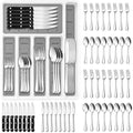 49PCS Silverware Set with Organizer, Stainless Steel Silverware for 8 by JUNLIN