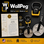 WALLPEG 36 Pack Pegboard Bin Kit – 18 Medium & 18 Large Yellow Peg Board Storage Bins | Parts Organizer for Garage, Workshop, Craft Room, Office & Workbench | Pegboard Accessory Organier | MADE IN USA - Image 6