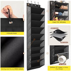 Mefirt XXL Clear Over the Door Shoe Organizer for Closet Fit 30 Pairs ﻿ - Image 3