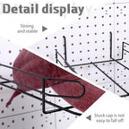 Kigley 4 Pcs Wire Hat Display Racks for Slatwall Black Baseball Hat Racks - Image 4