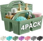 Portable Shower Caddy with Handle - 4 PCS, BPA-free, Green by Unknown