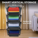 Skywin Stackable Storage Bins Open Front for Pantry Storage, 4 Pack - Black - Image 3