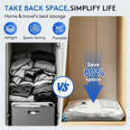 15 Packs Vacuum Bags for Travel with Rechargeable Pump, 3 Sizes Vacuum Seal Bags for Clothing, Compression Vacuum Travel Bags for Luggage, Vacuum Packing Bags for Closet Organization - Image 2
