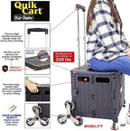 dbest Products Quik Cart Stair Climber Collapsible Rolling Crate - Black - Image 2