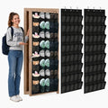 Windyun 2 Pcs 40 Pocket Over the Door Shoe Organizer, Black by Windyun