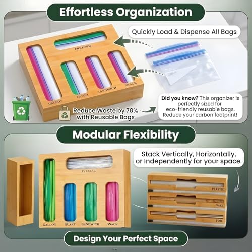 9 IN 1 Storage Bag Organizer for Kitchen Drawer - Wall Mounted - Image 2
