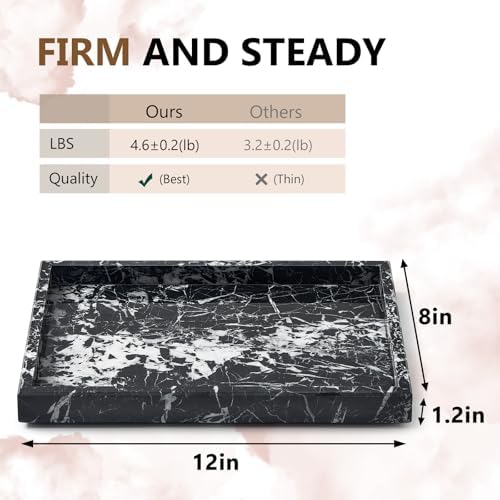 Real Natural Marble Tray for Bathroom, Vanity, Kitchen Counter & Desktop - Image 2