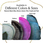 Nature's Decorations Teal Agate Bookends – A+ Grade Geode Heavy Duty Decorative Stone Crystal for Shelves & Bookcases, Natural Polished Bookshelf Decor, 1 Pair 4-6Lbs - Image 5