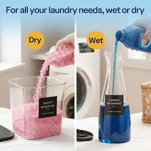2+1+2 Pack Laundry Pods Container & Dryer Sheet Holder with Lid, Black - Image 2