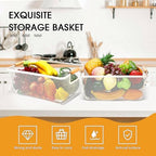 Ziliny 4 Pcs Mesh Wire Baskets for Organizing, Large, Cream White - Image 4