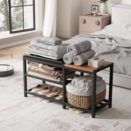 Shoe Bench with Shoe Rack,Shoe Rack for Entryway,Supports 570 lbs - Image 4