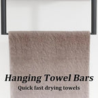 Bethom Towel Racks for Bathroom, 3Tier Towel Storage Organizer, Matte Black - Image 4