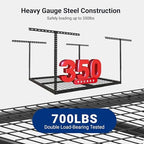 FLEXIMOUNTS 4x4 Overhead Garage Ceiling Storage Rack Organization, Black - Image 4
