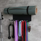 Resistance Bands Rack Wall Mount Home Gym Equipment Storage Rack for Resistance Bands, Jump Ropes, Yoga Mat, Foam Roller, Chains, 16.5", Black - Image 5