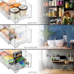 Sorbus Clear Storage Drawers for Refrigerator (Wide + Narrow Deep, 6 Pack) - Image 5
